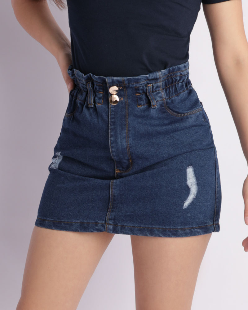 Falda de jeans rota E145
